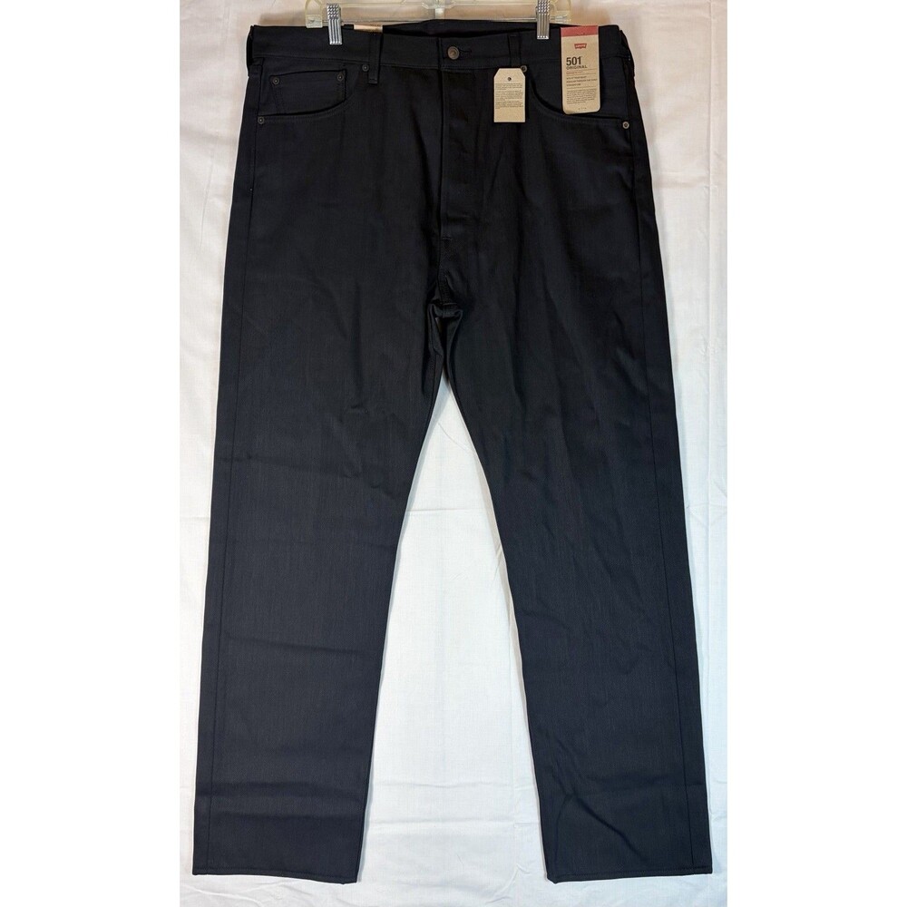Levi’s 501 Jeans Original Shrink To Fit Button Fly Straight Black Men 40x34 NWT
